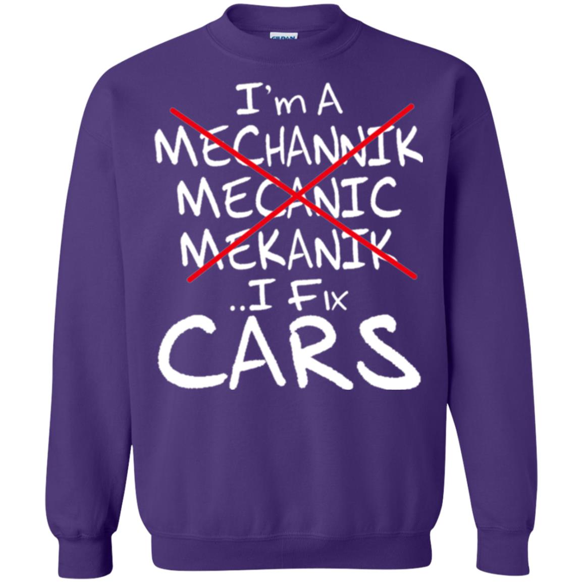 Mechanic T-shirt I Fix Cars Purple