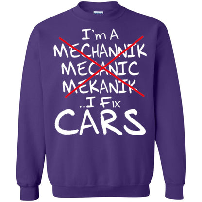 Mechanic T-shirt I Fix Cars Purple