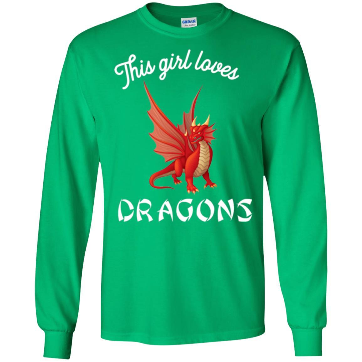 Dragon Lover T-shirt This Girl Loves Dragonst-shirt Irish Green