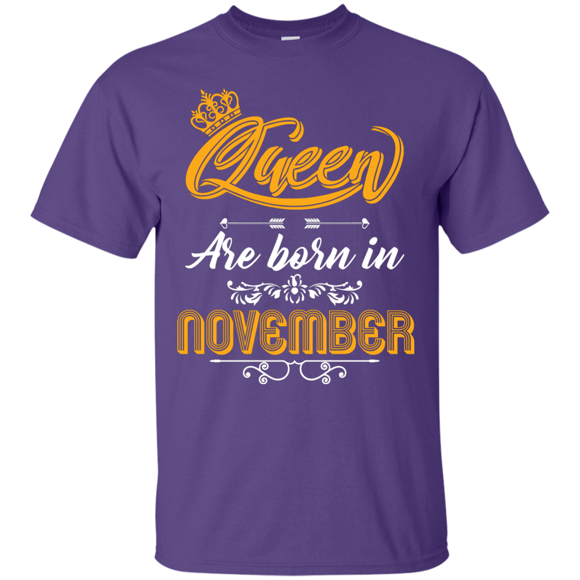 Brithday T-Shirt Queen Are Born In November Purple