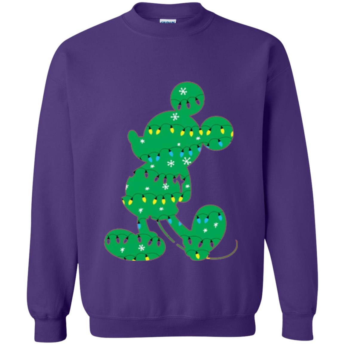Disney Mickey Mouse Christmas Lights T-shirt Purple