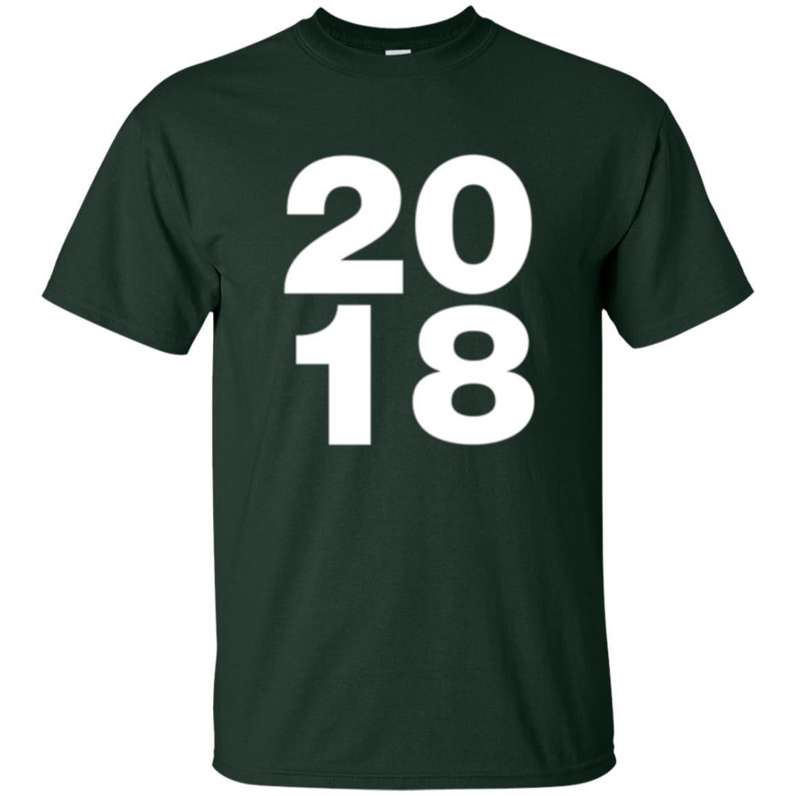 Happy New Year T-shirt 2018 New Year Party T-shirt Forest Green