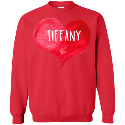 Valentine_s Day T-shirt I Love Tiffany Love Heart T-shirt Red