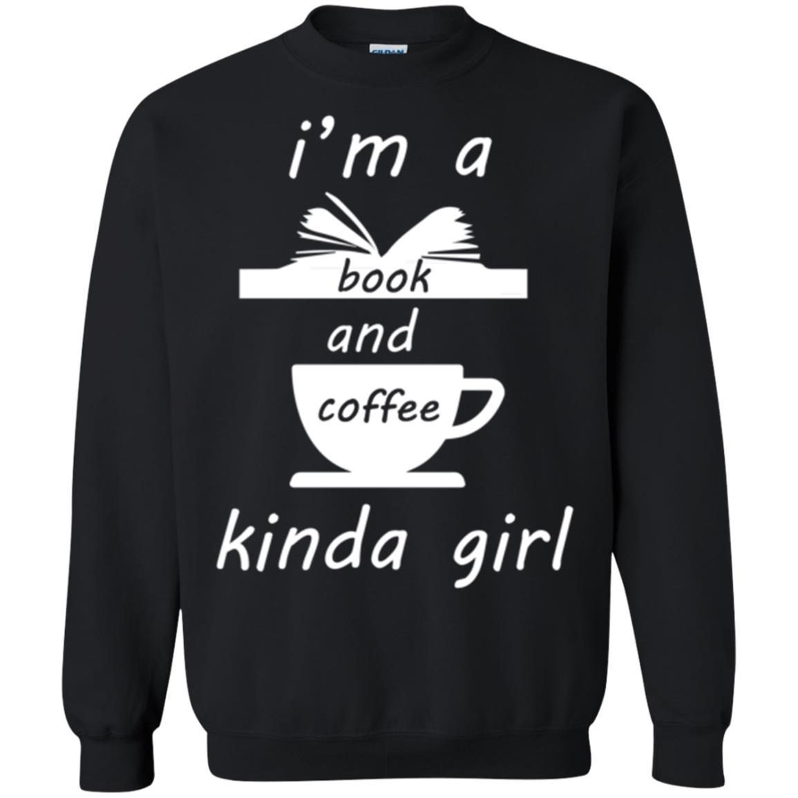 Book Lover T-shirt I'm A Book And Coffee Kinda Girl T-shirt Black