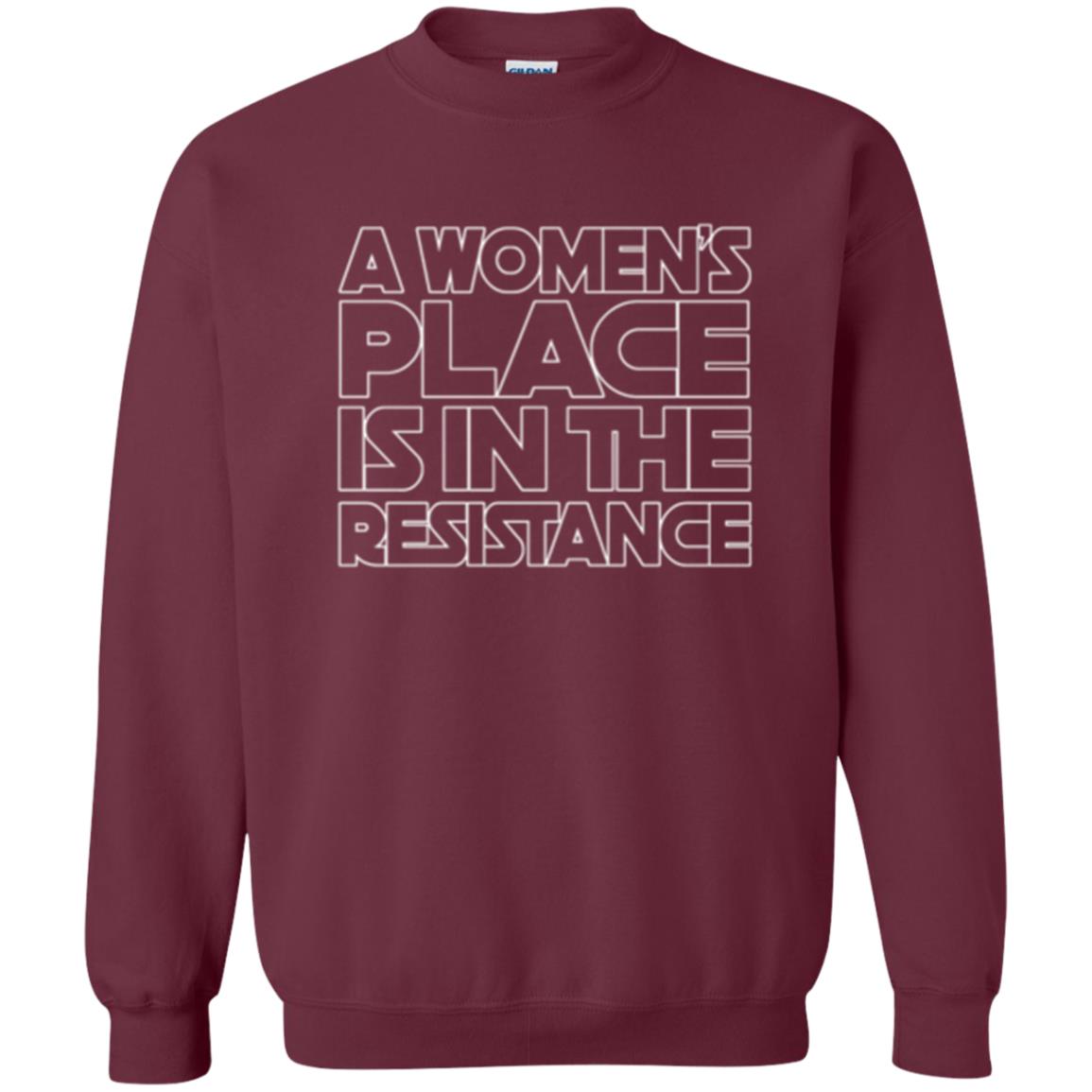 Women_s Resistance T-shirt A Women_s Place Is In The Resistance Maroon