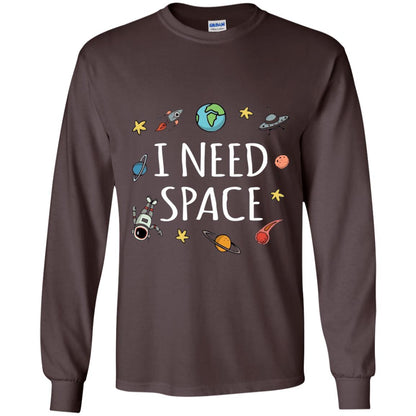 Funny I Need Space T-shirt Dark Chocolate