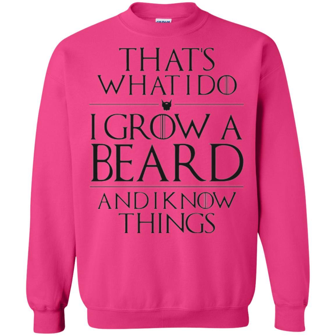 Beard T-shirt That_s What I Do I Grow A Beard And I Know Things Heliconia