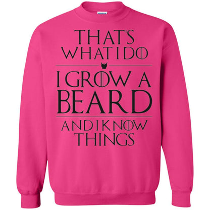 Beard T-shirt That_s What I Do I Grow A Beard And I Know Things Heliconia