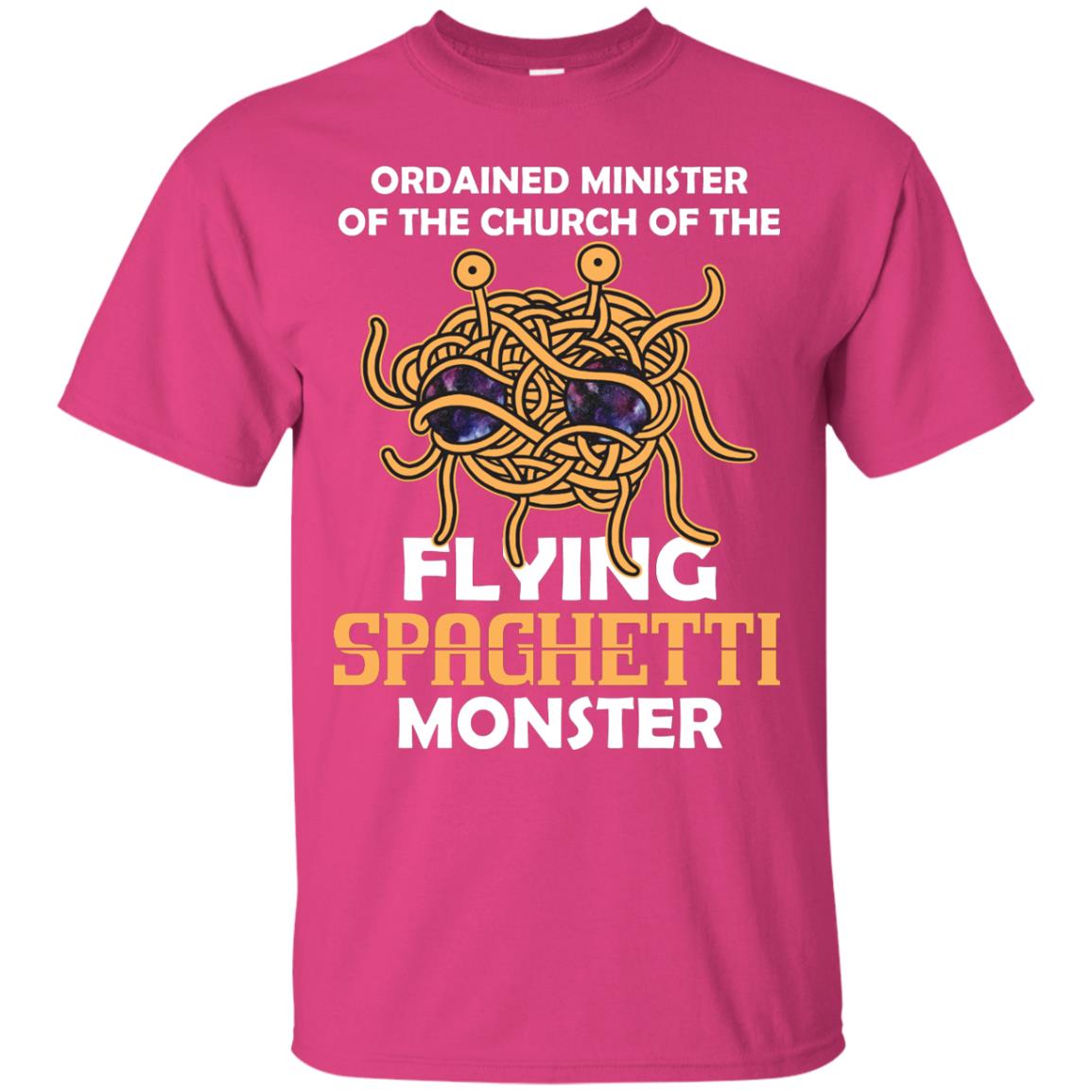 Ordained Minister Of The Church Of The Flying Spaghetti Monster Pastafarian T-shirt Heliconia