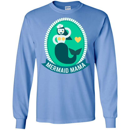 Mermaid Mama Cool Shirt For Grandma Love Mermaid Carolina Blue