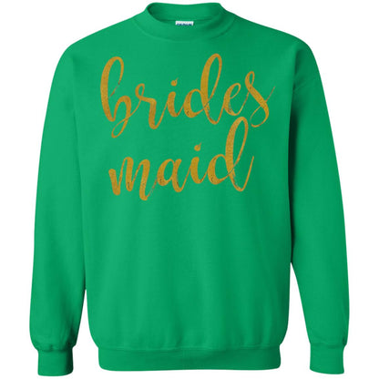 Bridesmaid Gold Glitter Bridal Shower T-shirt Irish Green