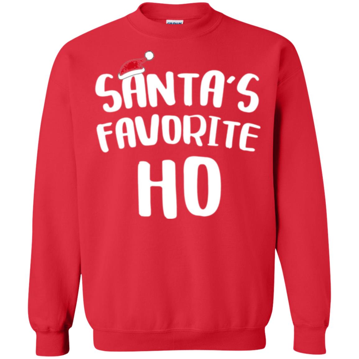 Christmas T-shirt Santa_s Favorite Ho Red