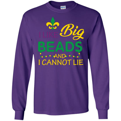 Mardi Gras T-shirt I Like Big Beads And I Cannot Lie Purple