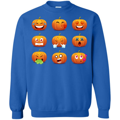 Funny Pumpkins Emoji Halloween Gift Shirt Royal
