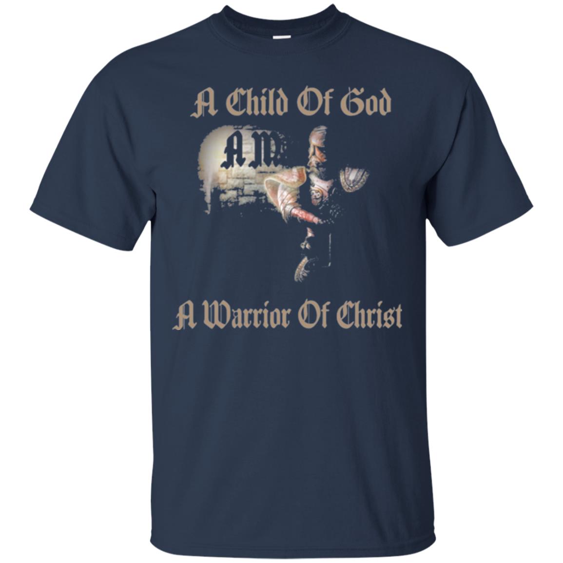 Crusader Knights Templar T-shirt A Child Of God Navy