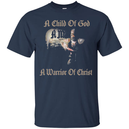 Crusader Knights Templar T-shirt A Child Of God Navy