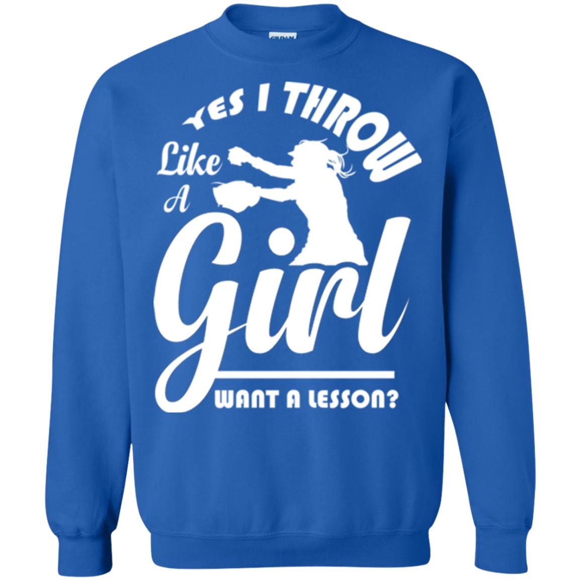 Softball T-shirt Yes I Throw Like A Girl Want A Lesson Royal