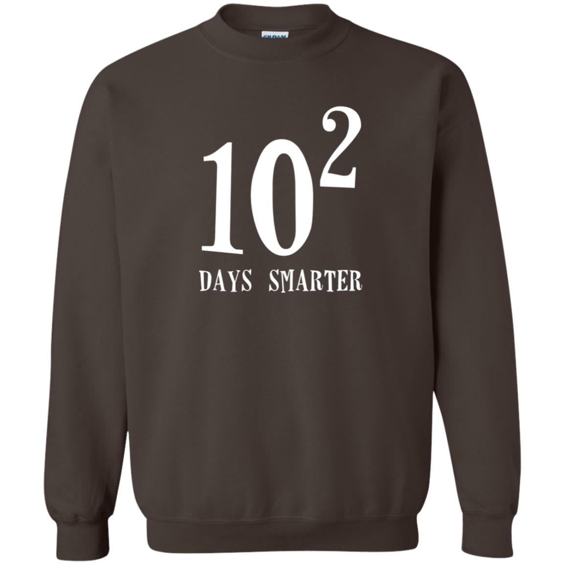 Funny Math 100th Day T-shirt 10 Squared Is 100 Days Smarter Dark Chocolate