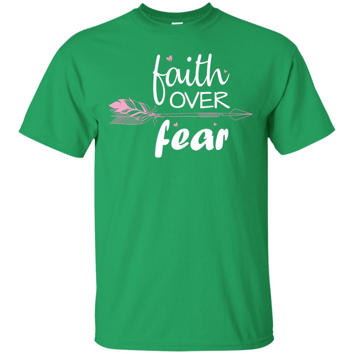 Faith Over Fear Arrow Christian Shirt Irish Green