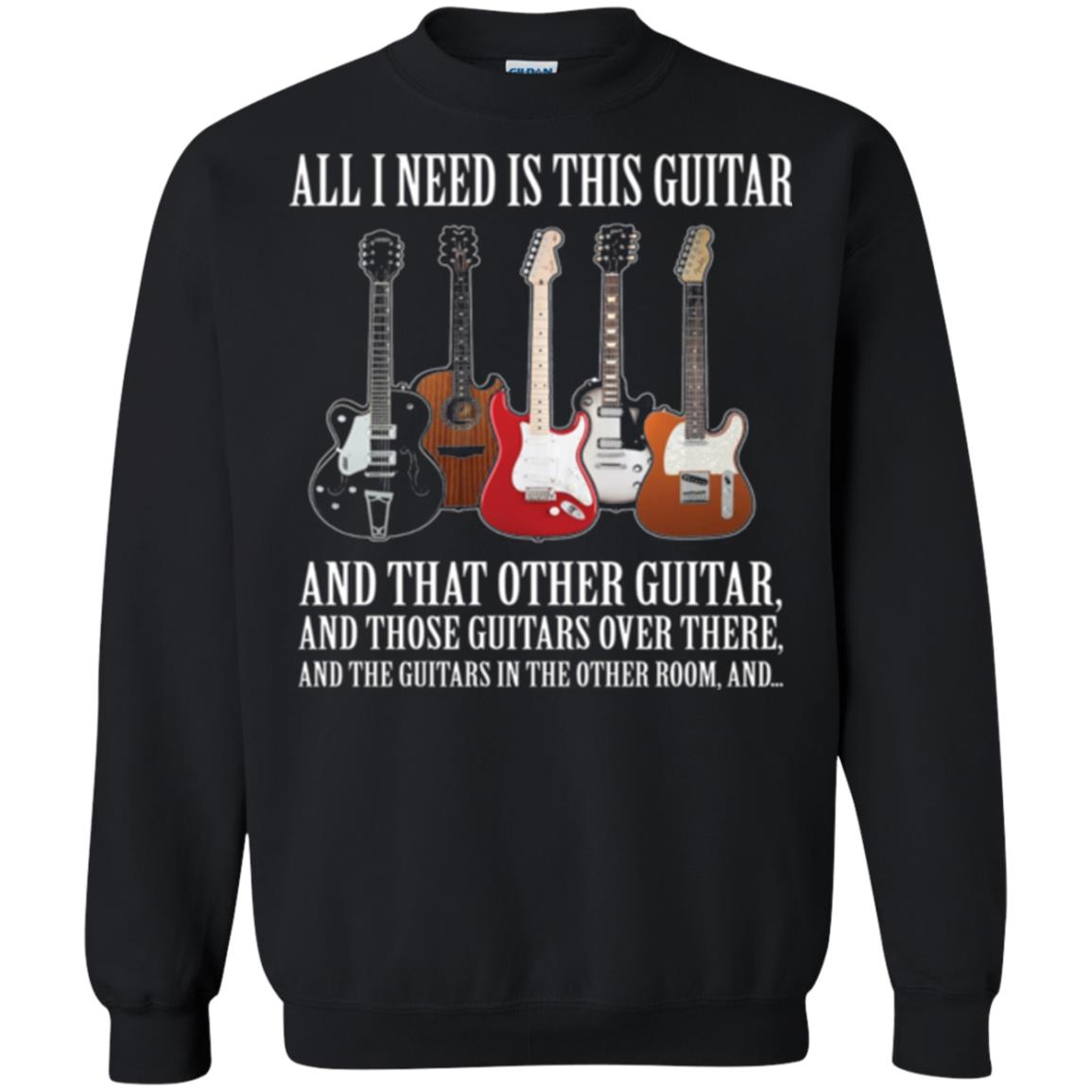 Guitar Lovers T-shirt All I Need Is This Guitar Black