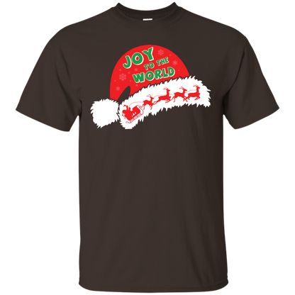 Christmas T-shirt Joy To The World Dark Chocolate