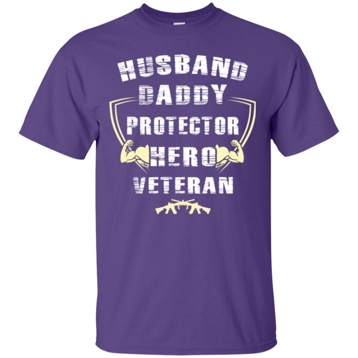 Husband Daddy Protector Hero Veretan T-shirt Purple