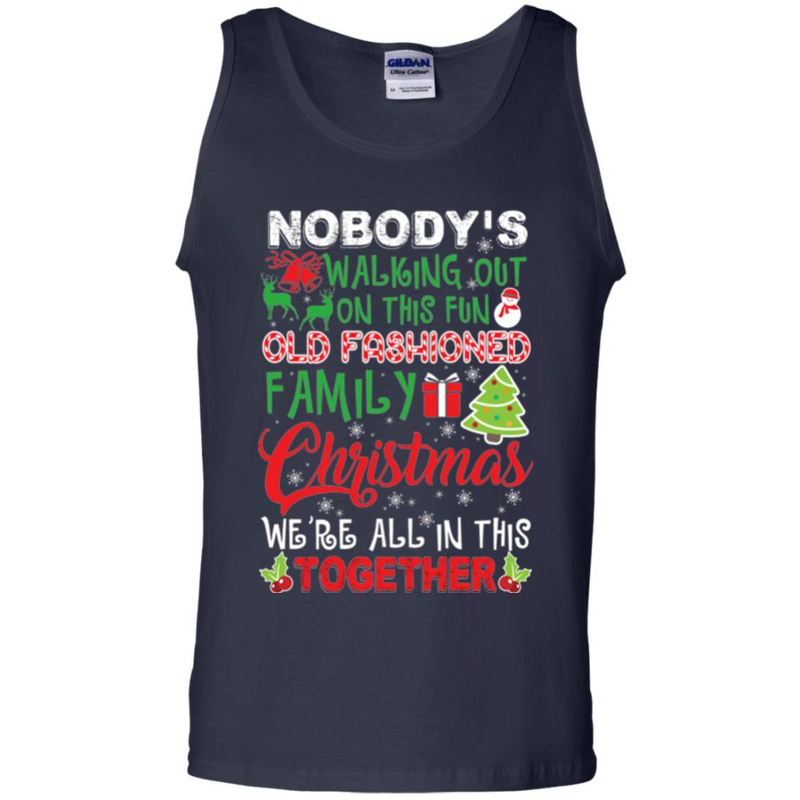 Family Christmas T-shirt We're All In This Together Navy