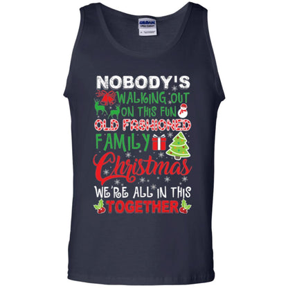 Family Christmas T-shirt We're All In This Together Navy