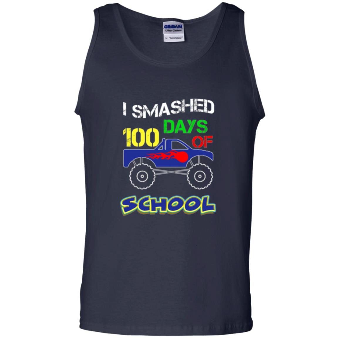 Trucker T-shirt I Smashed 100 Day Of School Navy