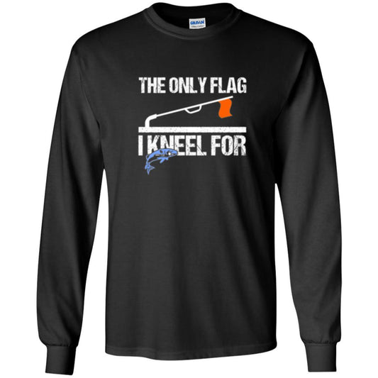 Fisherman T-shirt Ice Fishing Tip Up Flag T-shirt Black