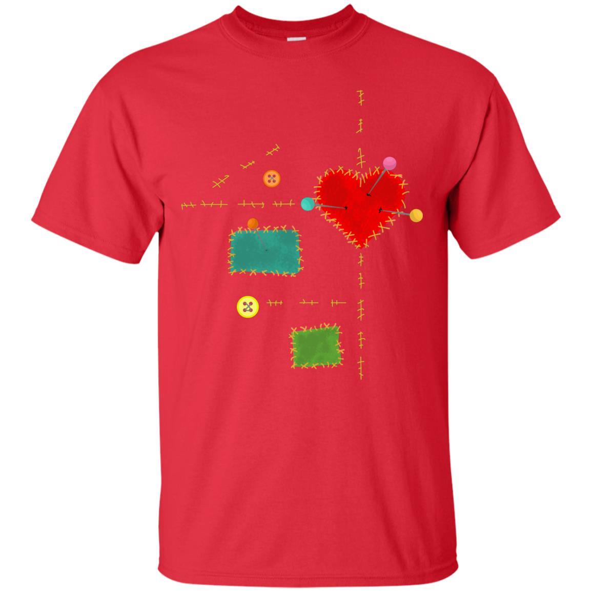 Voodoo Doll Halloween Costume Creepy Witchcraft Gift Shirt Red