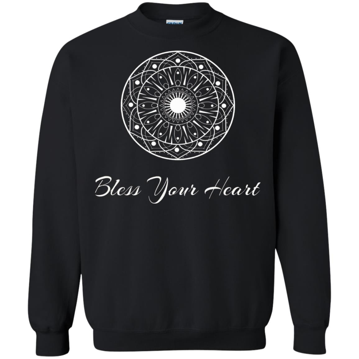 Bless Your Heart Mandala T-shirt Black