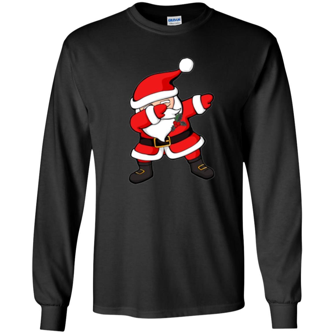 Christmas T-shirt Dabbing Santa Claus Christmas Dab Novelty Black