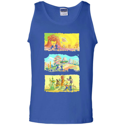 Movie T-shirt Running Silhouettes On Alien Land Royal