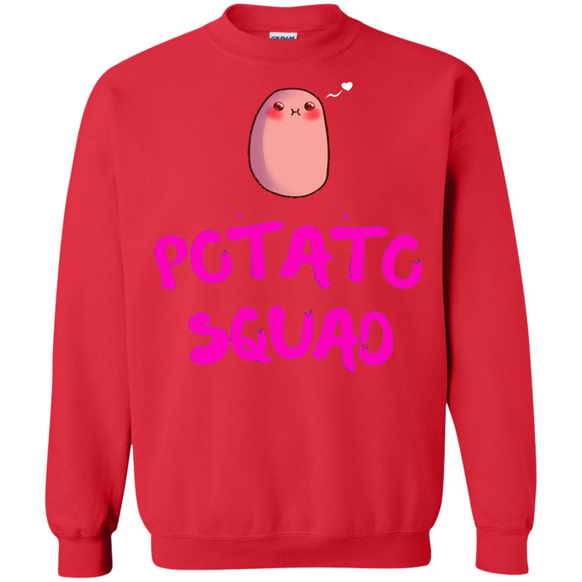 Cute Potato Squad T-shirt I Love Potato Red