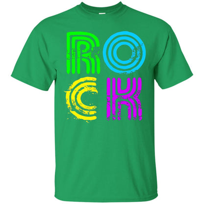 Bright Neon Colours Rock 80_s Retro Theme T-shirt Irish Green