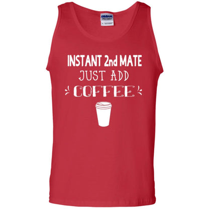 Coffee Lovers T-shirt Instant 2nd Mate Just Add Coffee Red