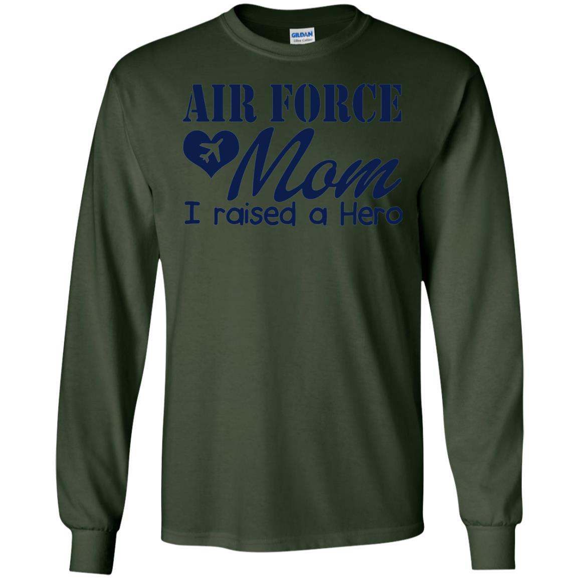 Air Force Mom T-shirt I Raise A Hero Forest Green