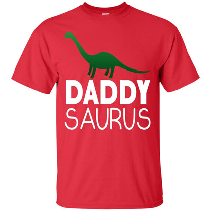 Daddy Saurus Dinosaur Matching Daddy T-shirt Red