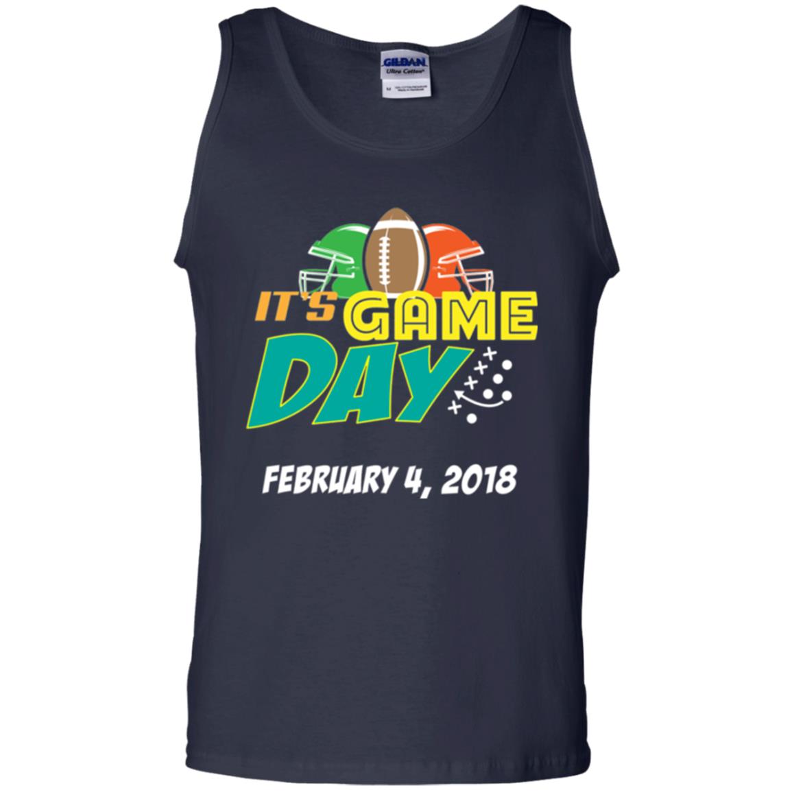 Football Lover T-shirt It_s Game Day February 4 2018 T-shirt Navy