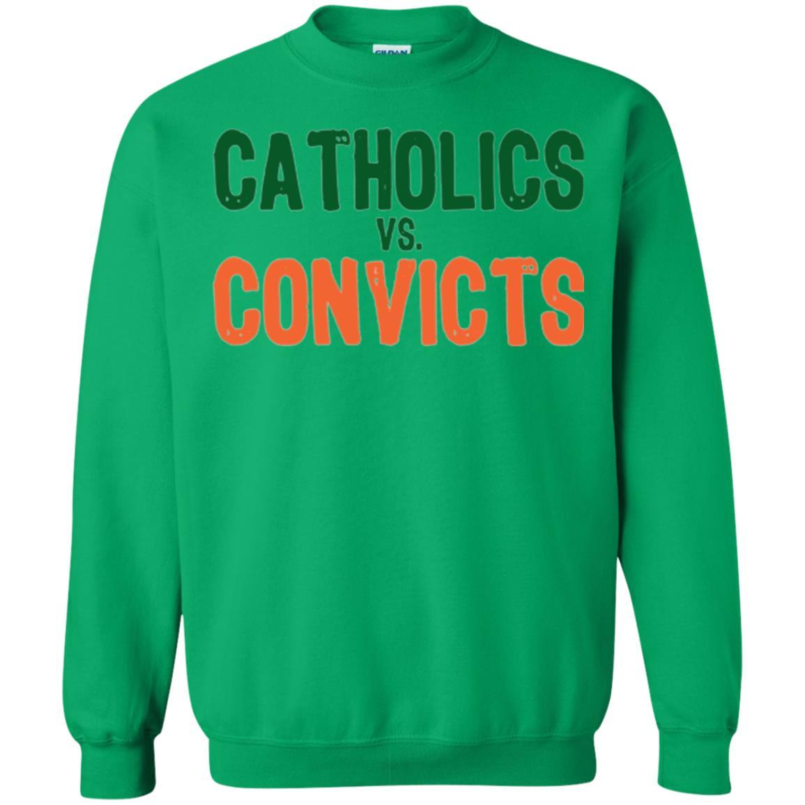 Football T-shirt Distressed Catholics Vs. Convicts 1988 Classic Irish Green