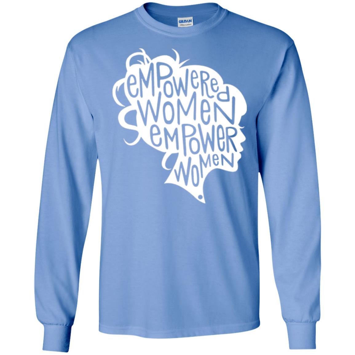 Feminist T-shirt Empowered Women Empower Woman Carolina Blue