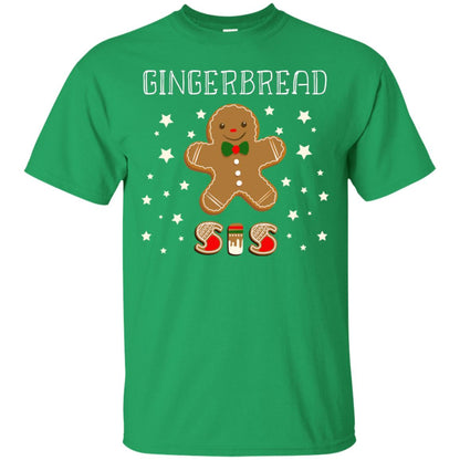 Gingerbread Sister X-mas Gift Family Shirt For Girls Irish Green