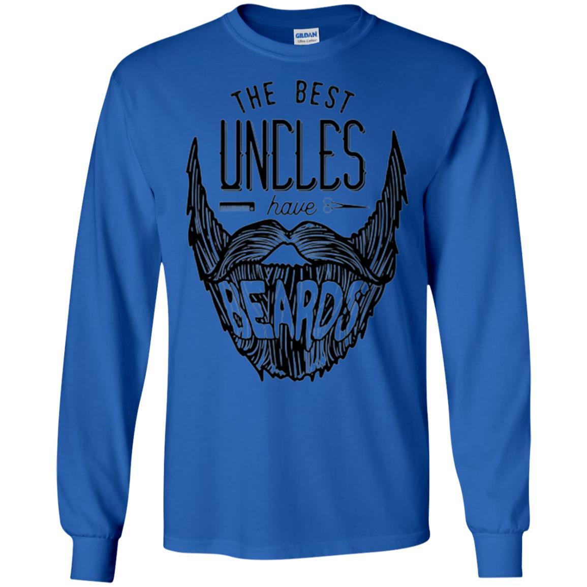 Funny Uncle T-shirt The Best Uncles Have Beards Royal