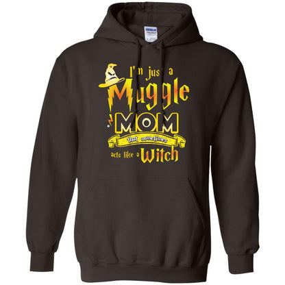 I_m Just A Muggle Mom That Sometimes Acts Like A Witch Fan Harry Potter Shirt For Mom Dark Chocolate
