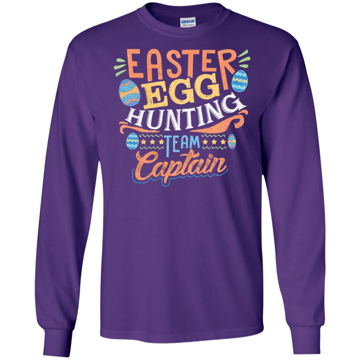Easter Egg Hunting Team Captain Paschasunday Easter T-shirt Purple