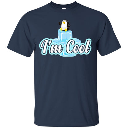 Penguin I_m Cool Gift Shirt For Penguin Lover Navy