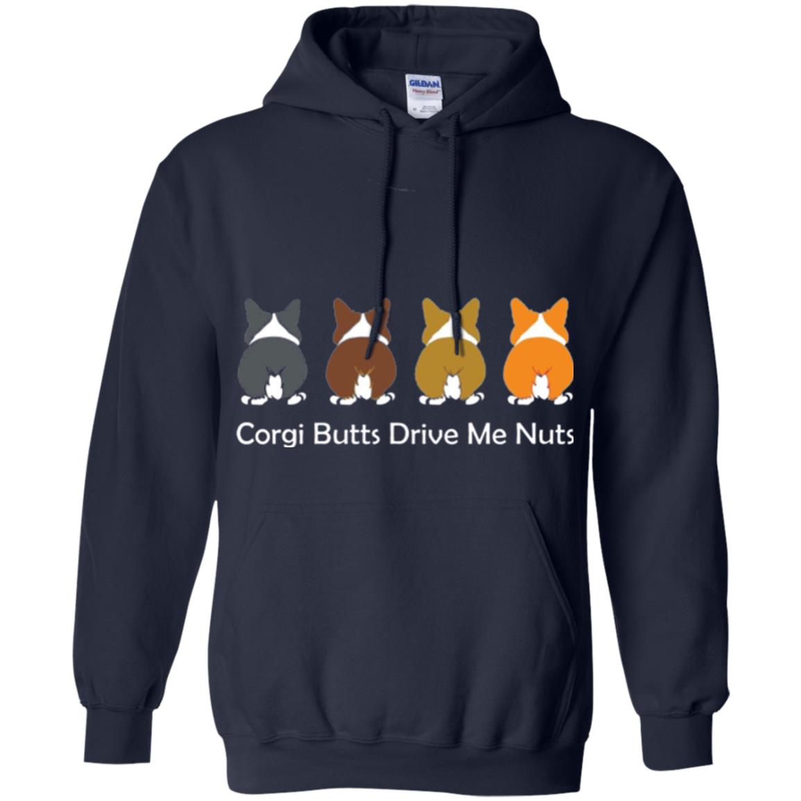 Dog Lover T-shirt Corgi Butts Drive Me Nuts Navy