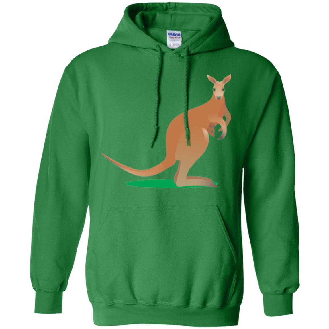 Mom Baby Kangaroo In Pouch Joey T-shirt Irish Green