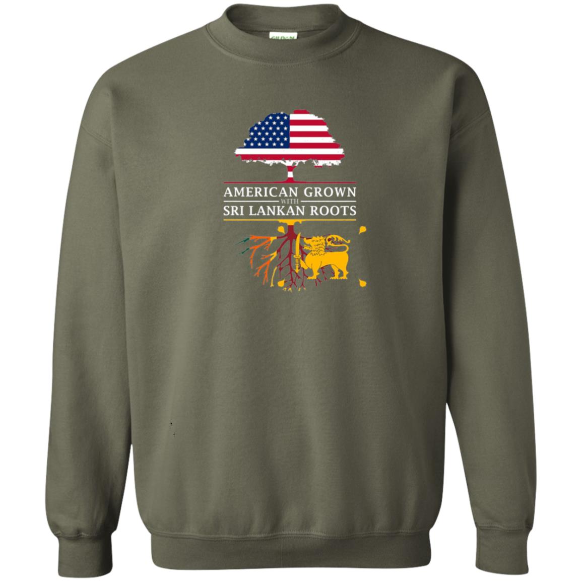 American Grown With Sri Lankan Roots Shirt Military Green